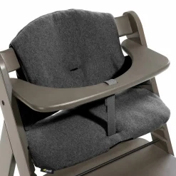 Hochstuhl Alpha Plus Charcoal im Sparset inkl. Sitzkissen und Click Tray Essbrett