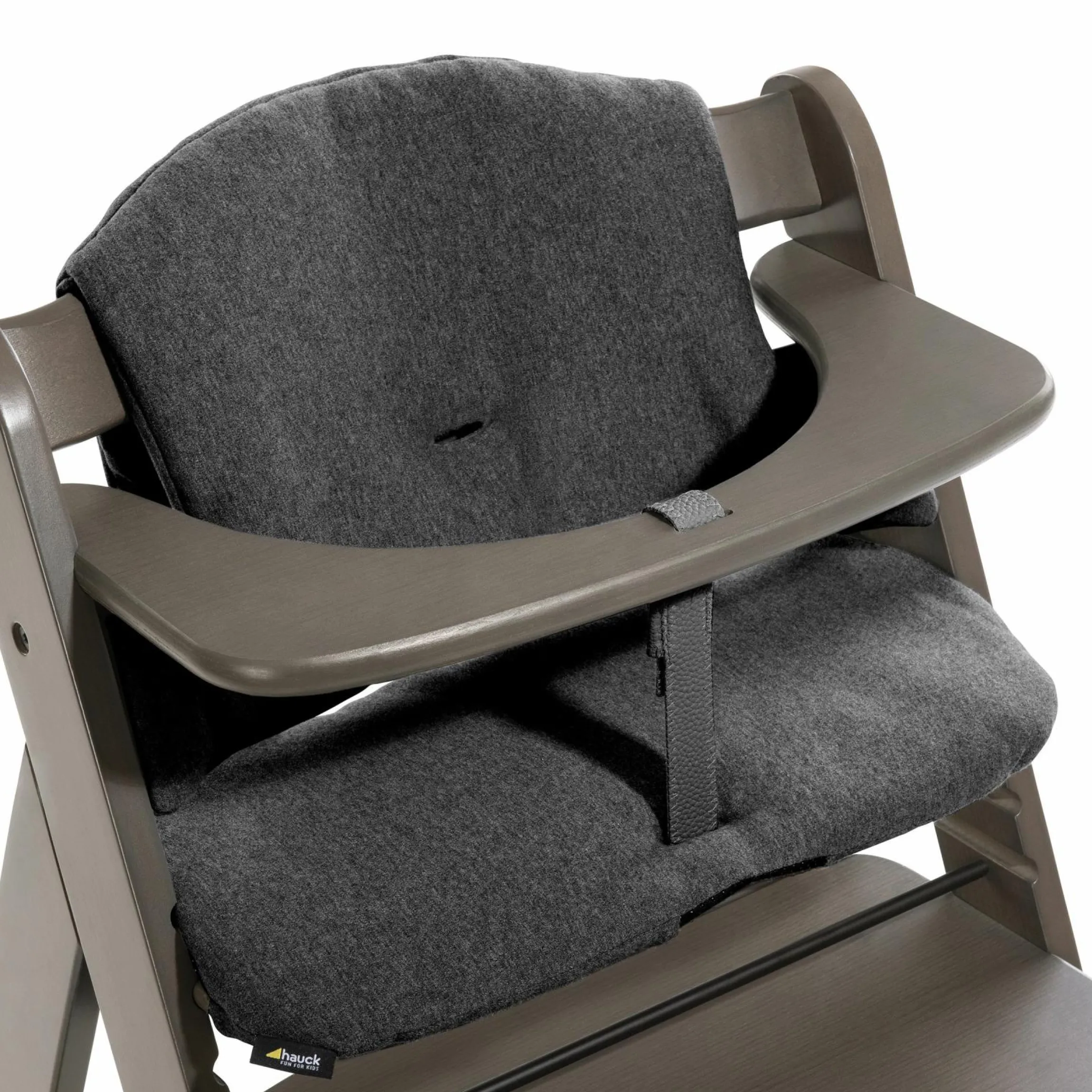Hochstuhl Alpha Plus Charcoal im Sparset inkl. Sitzkissen und Click Tray Essbrett