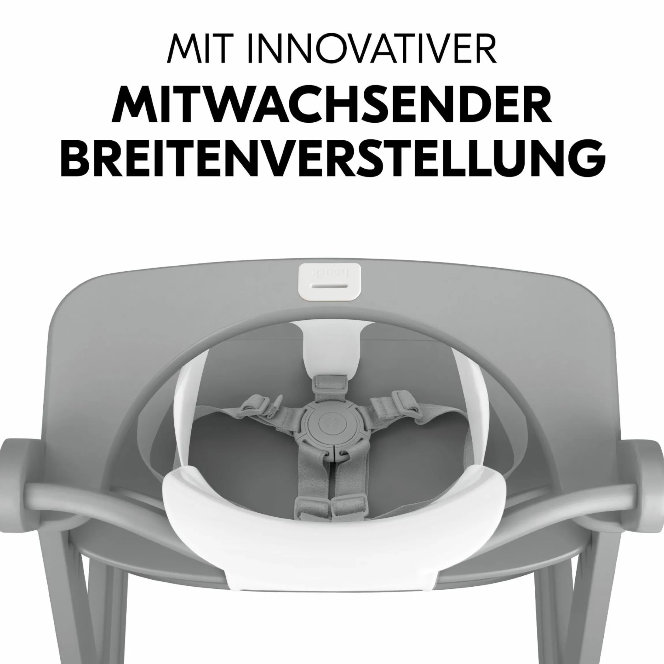 Hochstuhl Alpha Plus Grey - im Sparset inkl. Baby Seat + Baby Seatpad + Click Tray
