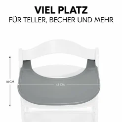 Hochstuhl Alpha Plus Grey - im Sparset inkl. Essbrett Click Tray + Sitzkissen Minnie Mouse Rose