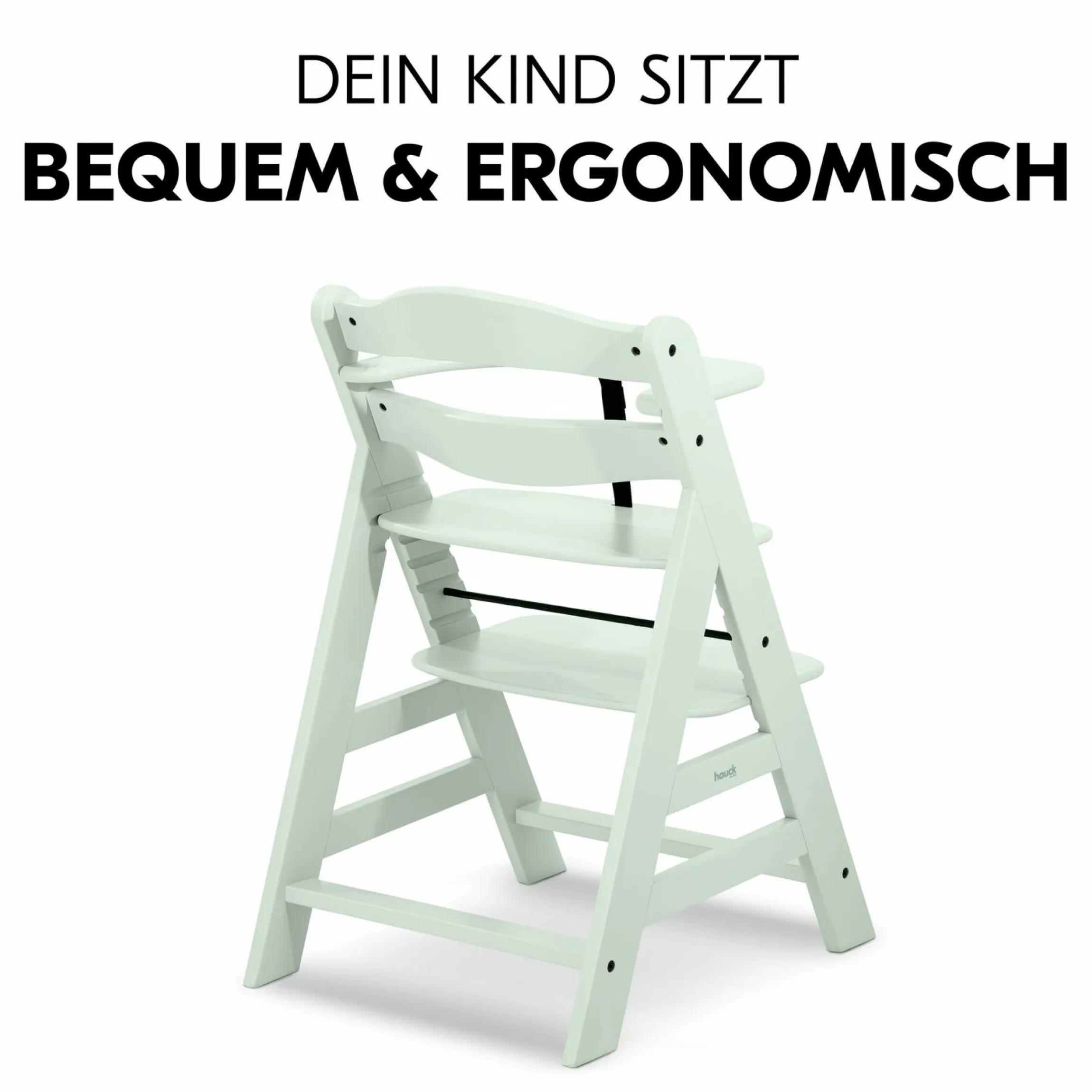 Hochstuhl Alpha Plus Mint - im Sparset inkl. Essbrett Click Tray + Sitzkissen - Charcoal