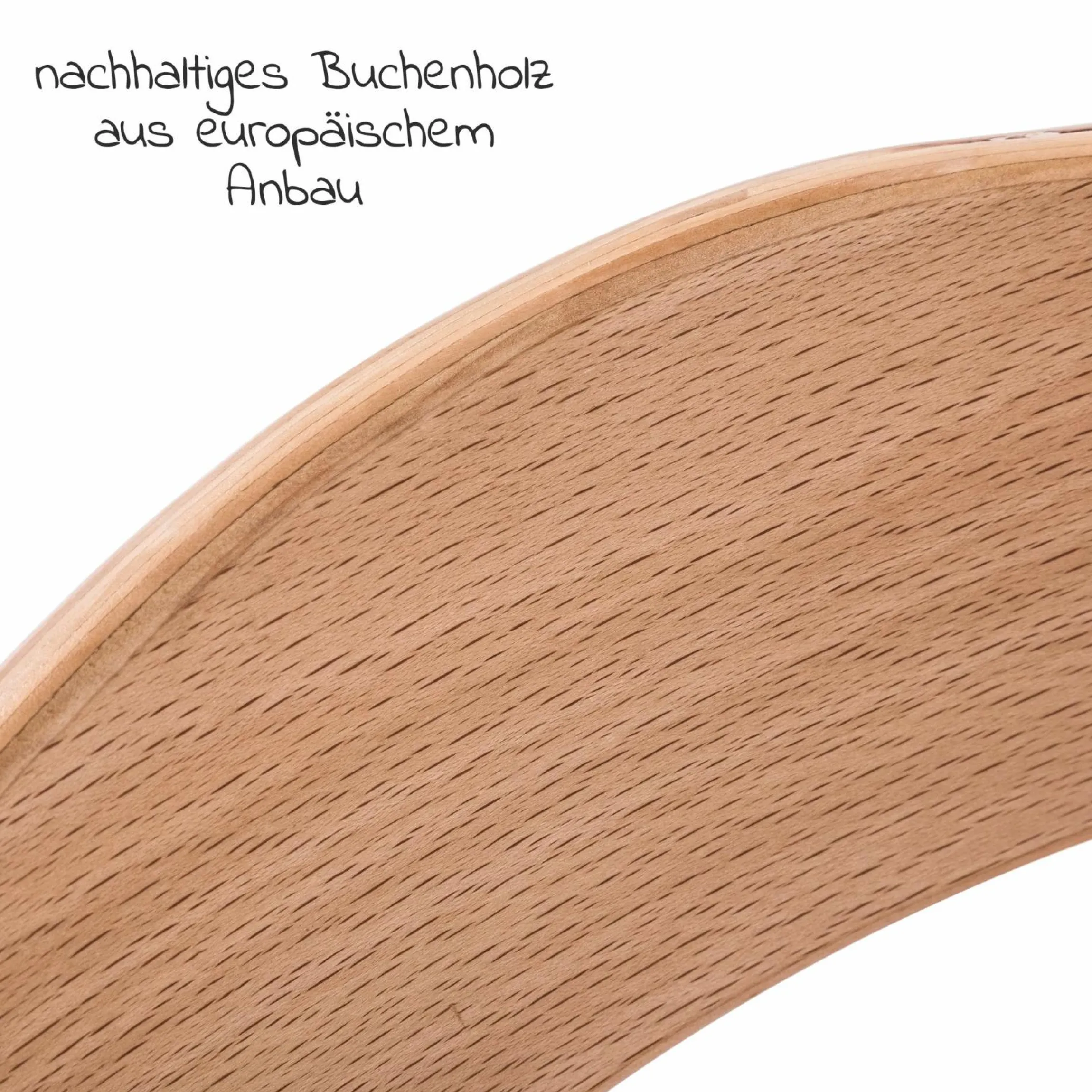 Hochstuhl Alpha Plus Natur - im Sparset inkl. Sitzkissen Jersey Charcoal