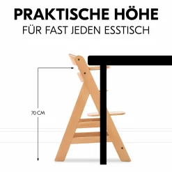 Hochstuhl Alpha Plus Natur im Sparset - inkl. Sitzkissen + Play Tray Basis + Spielzeug Play Repairing mit Zahnrädern & Muttern