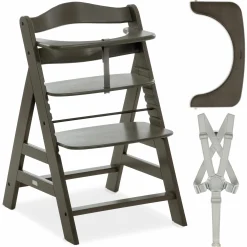 Hochstuhl Alpha Plus Select - Charcoal / Dunkelgrau