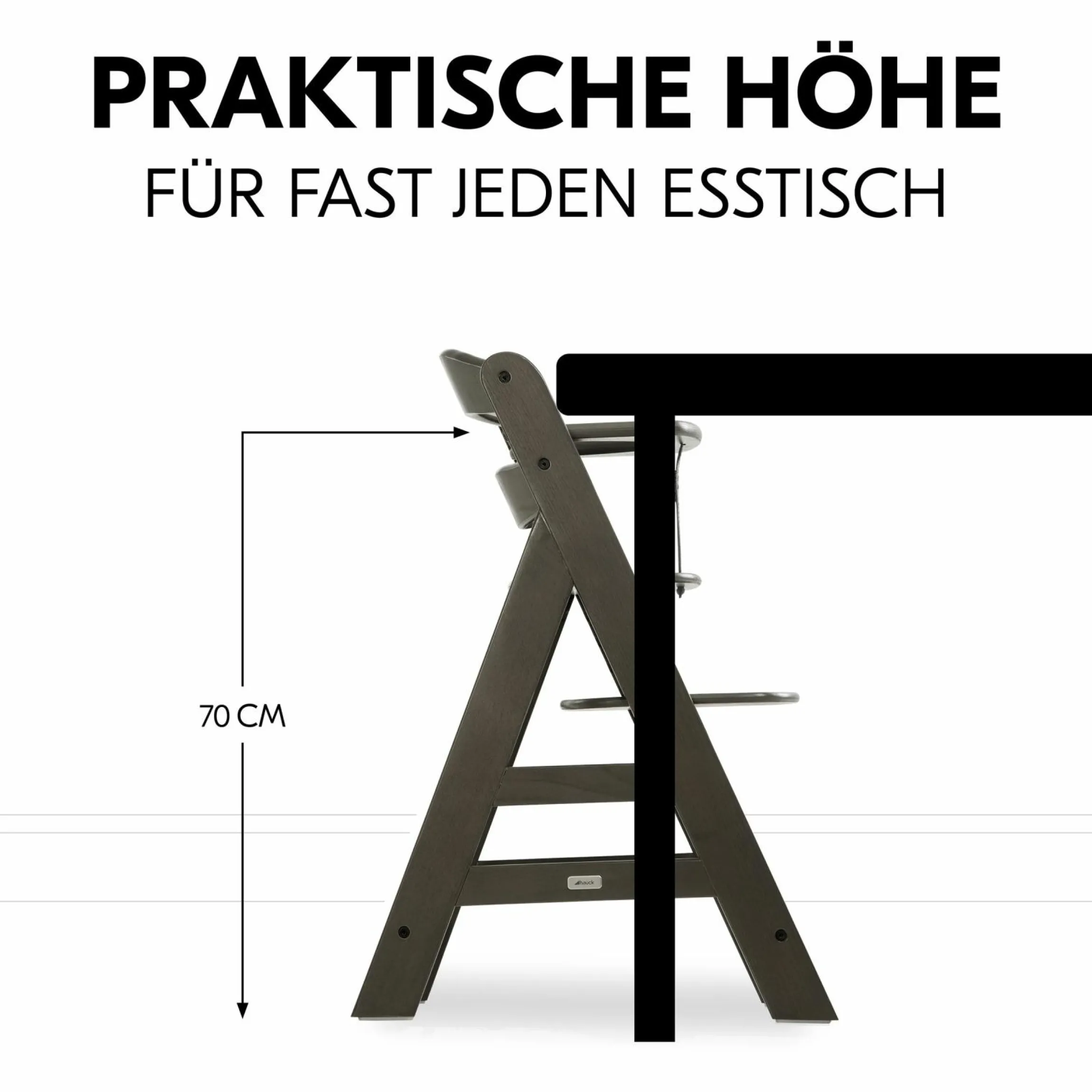 Hochstuhl Alpha Plus Select - Charcoal / Dunkelgrau