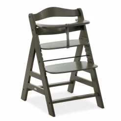 Hochstuhl Alpha Plus Select Charcoal - im Sparset inkl. Sitzkissen Muslin Mineral Rose + 2 Silikonteller