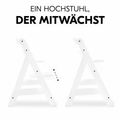 Hochstuhl Alpha Plus White im Sparset - inkl. Sitzkissen + Play Tray Basis + Spielzeug Play Repairing mit Zahnrädern & Muttern