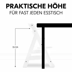 Hochstuhl Alpha Plus White im Sparset - inkl. Sitzkissen + Play Tray Basis + Spielzeug Play Repairing mit Zahnrädern & Muttern