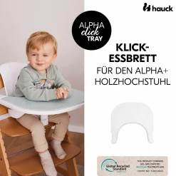 Hochstuhl Alpha Plus White - im Sparset inkl. Essbrett Click Tray + Sitzkissen Minnie Mouse Rose
