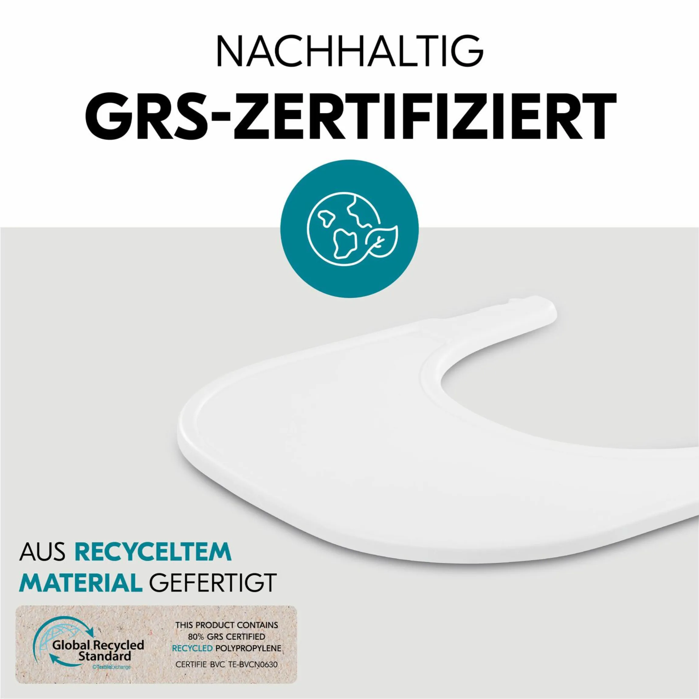 Hochstuhl Alpha Plus White - im Sparset inkl. Essbrett Click Tray + Sitzkissen Minnie Mouse Rose