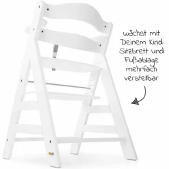 Hochstuhl Alpha Plus White - im Sparset inkl. Sitzkissen Jersey Charcoal - Weiß