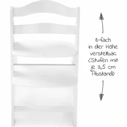 Hochstuhl Alpha Plus White - im Sparset inkl. Sitzkissen Jersey Charcoal - Weiß