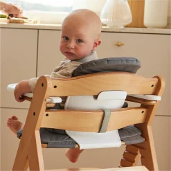 Hochstuhl Arketa Beech - im Sparset inkl. Baby Seat und Sitzpolster - Dark Grey