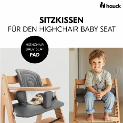 Hochstuhl Arketa Beech - im Sparset inkl. Baby Seat und Sitzpolster - Dark Grey