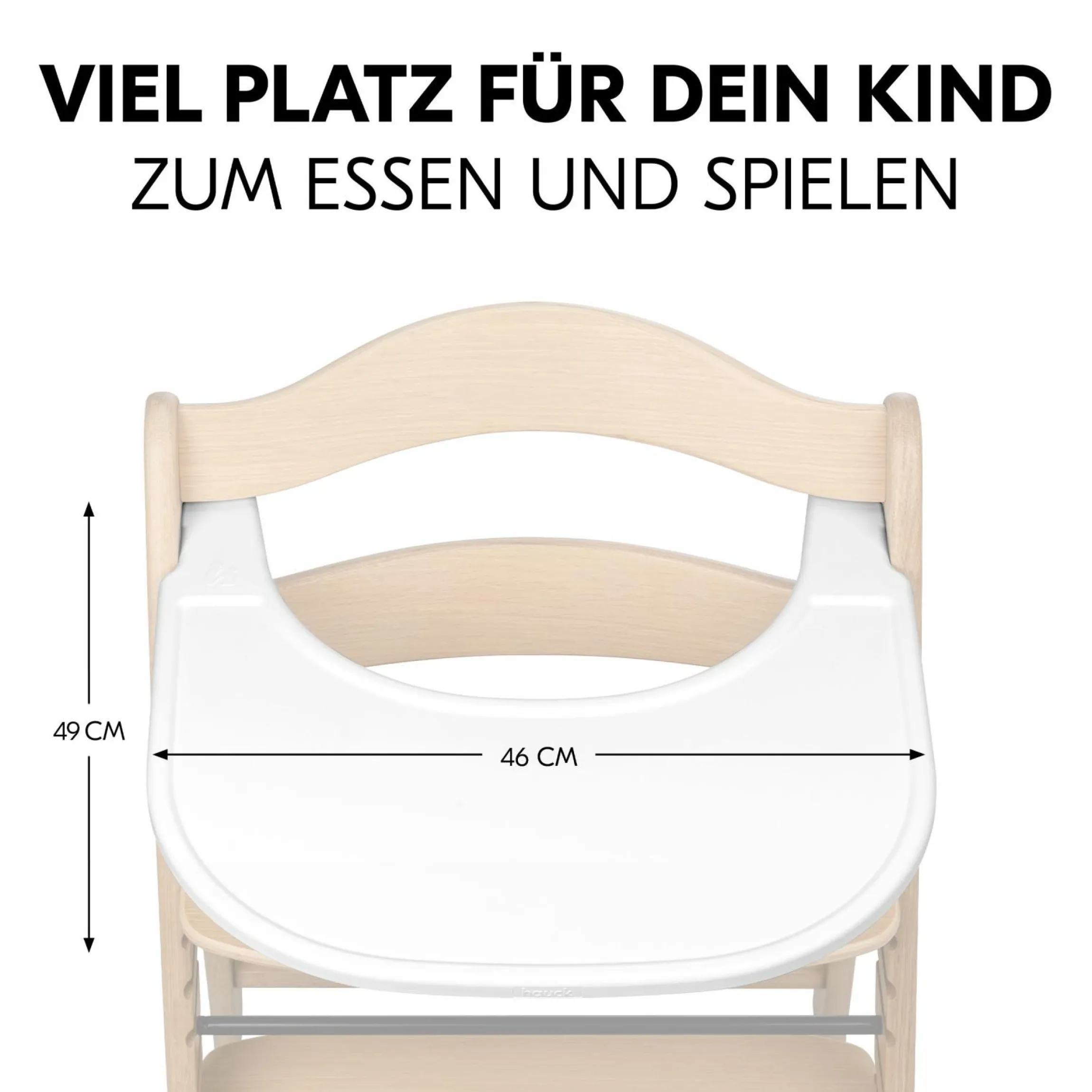 Hochstuhl Arketa Beech - im Sparset inkl. Click Tray und Sitzkissen - Charcoal