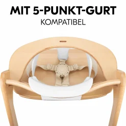Hochstuhl Arketa Beech Blackwashed - im Sparset inkl. Baby Seat und Sitzpolster - Dark Grey