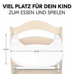 Hochstuhl Arketa Beech Blackwashed - im Sparset inkl. Click Tray und Sitzkissen - Charcoal