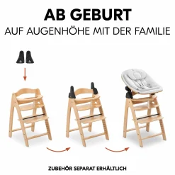 Hochstuhl Arketa inkl. Play Tray Basis - Beech
