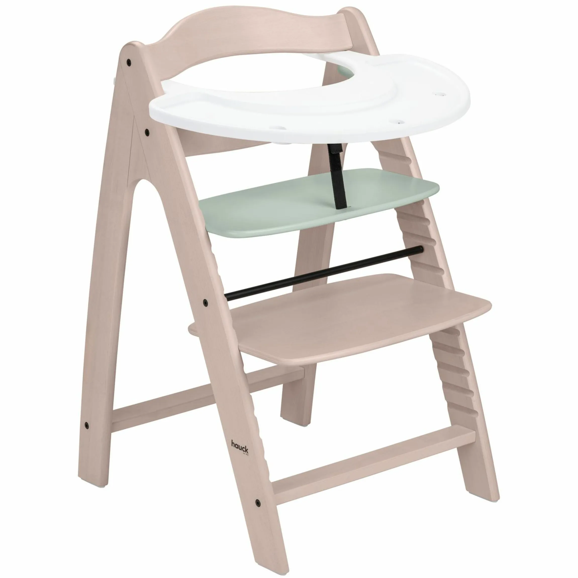 Hochstuhl Arketa inkl. Play Tray Basis - Beech Whitewashed Mint