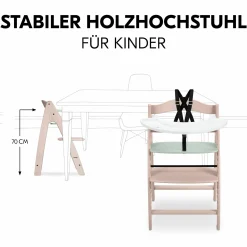 Hochstuhl Arketa inkl. Play Tray Basis - Beech Whitewashed Mint