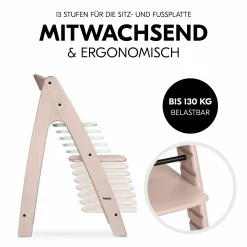 Hochstuhl Arketa inkl. Play Tray Basis - Beech Whitewashed Mint