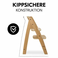 Hochstuhl Arketa (mitwachsend, inkl. Gurtsystem, FSC zertifiziert) - Eiche (Massivholz)