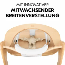 Hochstuhl Arketa Oak - im Sparset inkl. Baby Seat und Sitzpolster - Dark Grey
