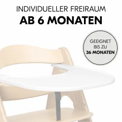 Hochstuhl Arketa Oak - im Sparset inkl. Click Tray und Sitzkissen - Charcoal