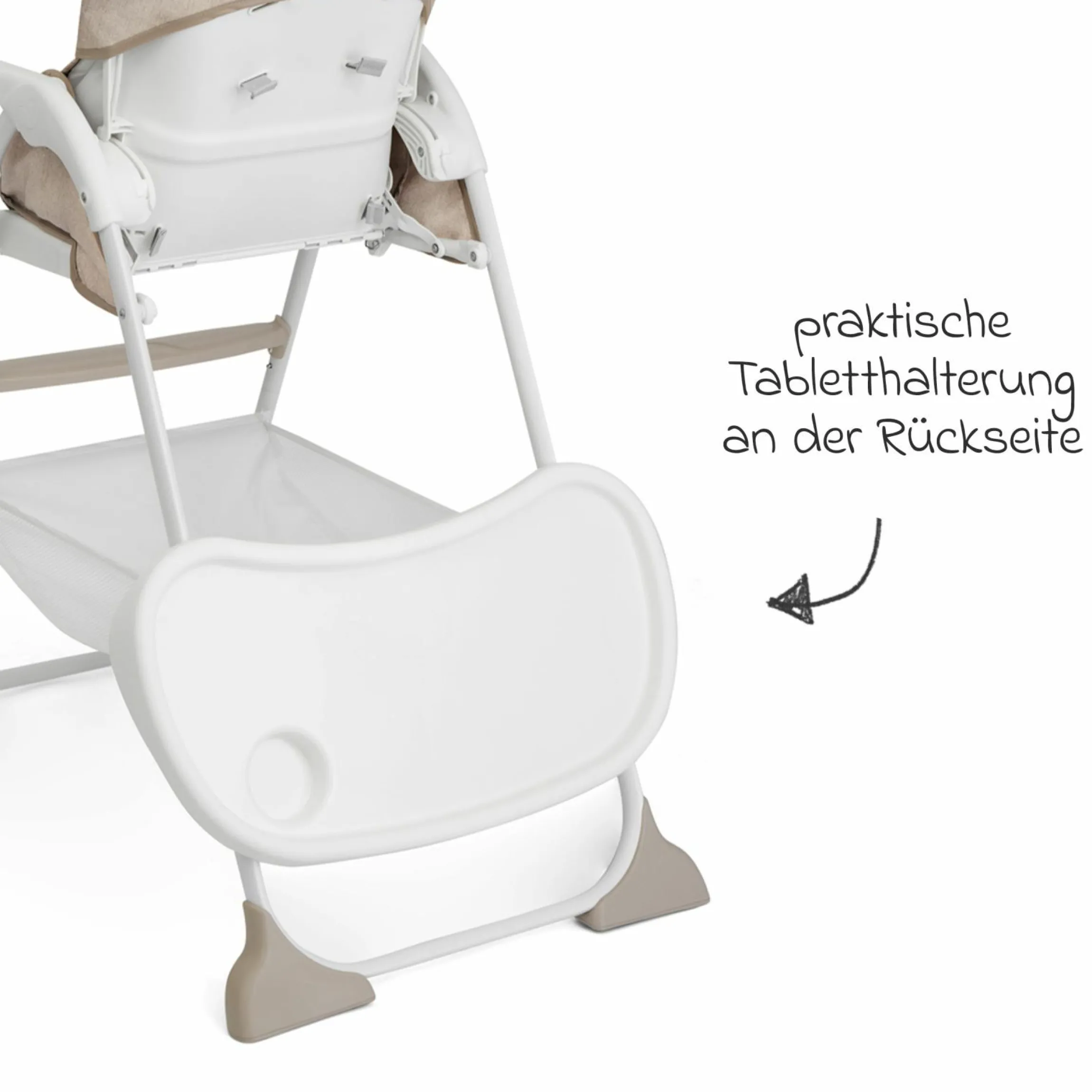 Hochstuhl Mimzy Snacker ab 6 Monate nutzbar klein faltbar nur 6,3 kg leicht - Taupe - Kollektion 2025