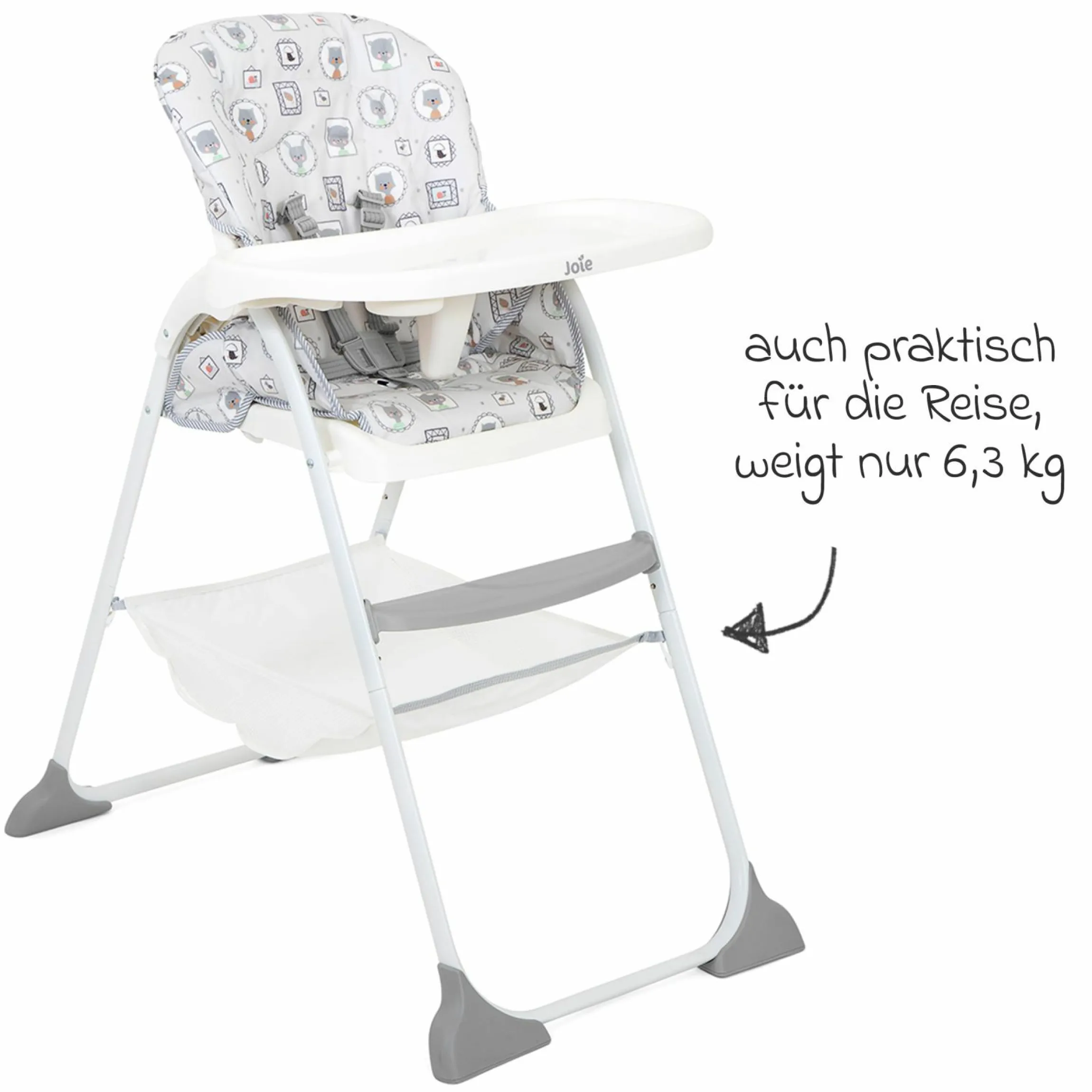 Hochstuhl Mimzy Snacker ab 6 Monate nutzbar klein faltbar nur 6,3 kg leicht - Portrait