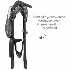 Hochstuhl Mimzy Snacker ab 6 Monate nutzbar klein faltbar nur 6,3 kg leicht - ABC Charcoal - Kollektion 2025