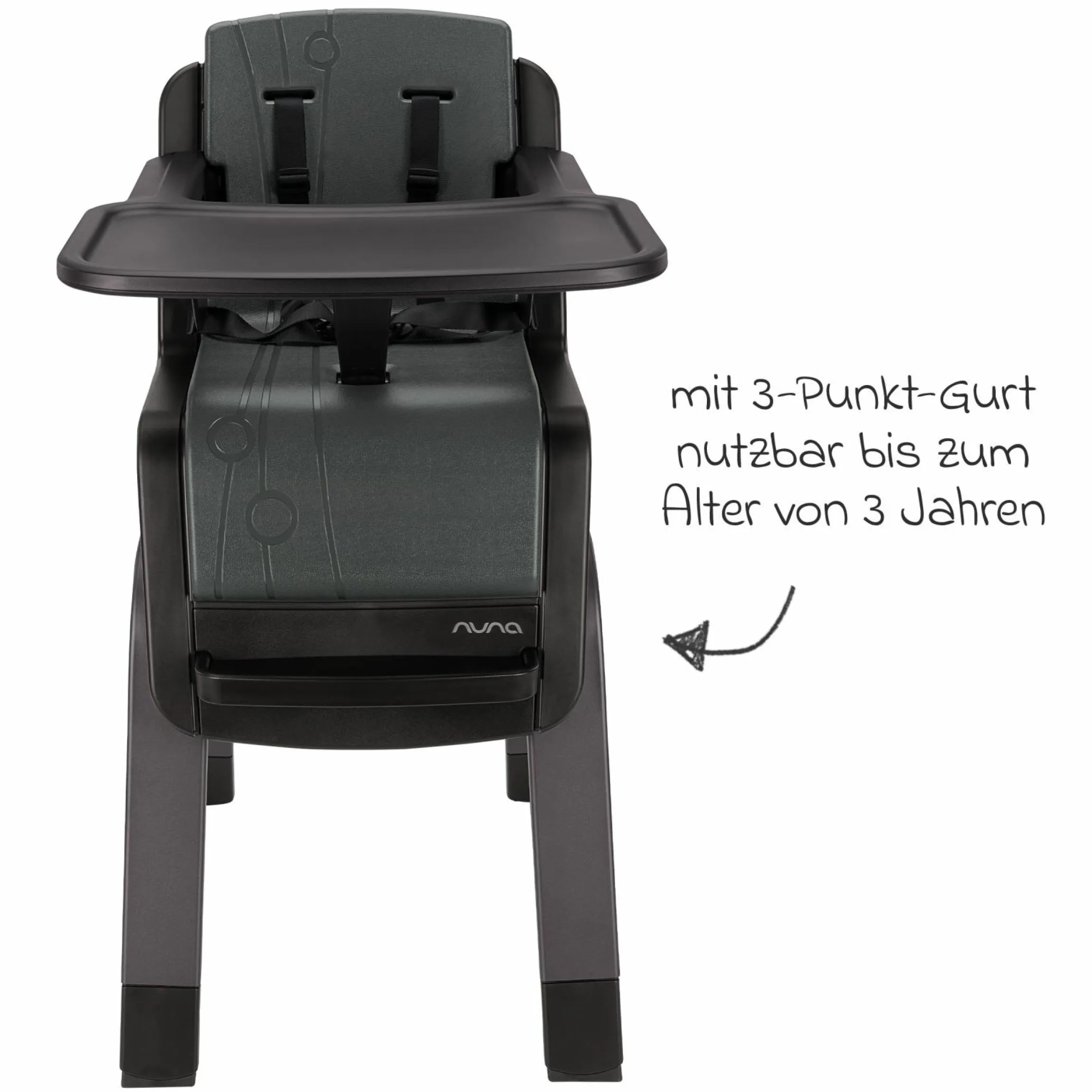 Hochstuhl ZAAZ bis 100 kg belastbar mit Hydrauliksystem für die Höhenverstellung - Pewter - Kollektion 2025