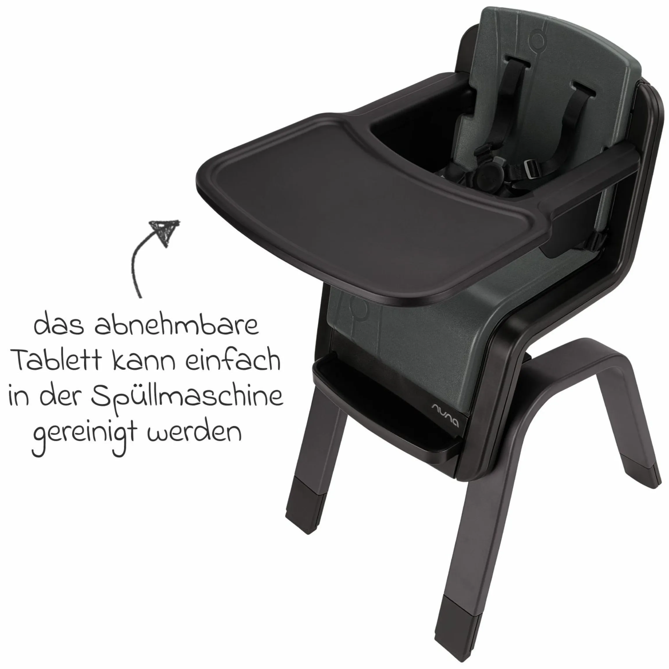Hochstuhl ZAAZ bis 100 kg belastbar mit Hydrauliksystem für die Höhenverstellung - Pewter - Kollektion 2025