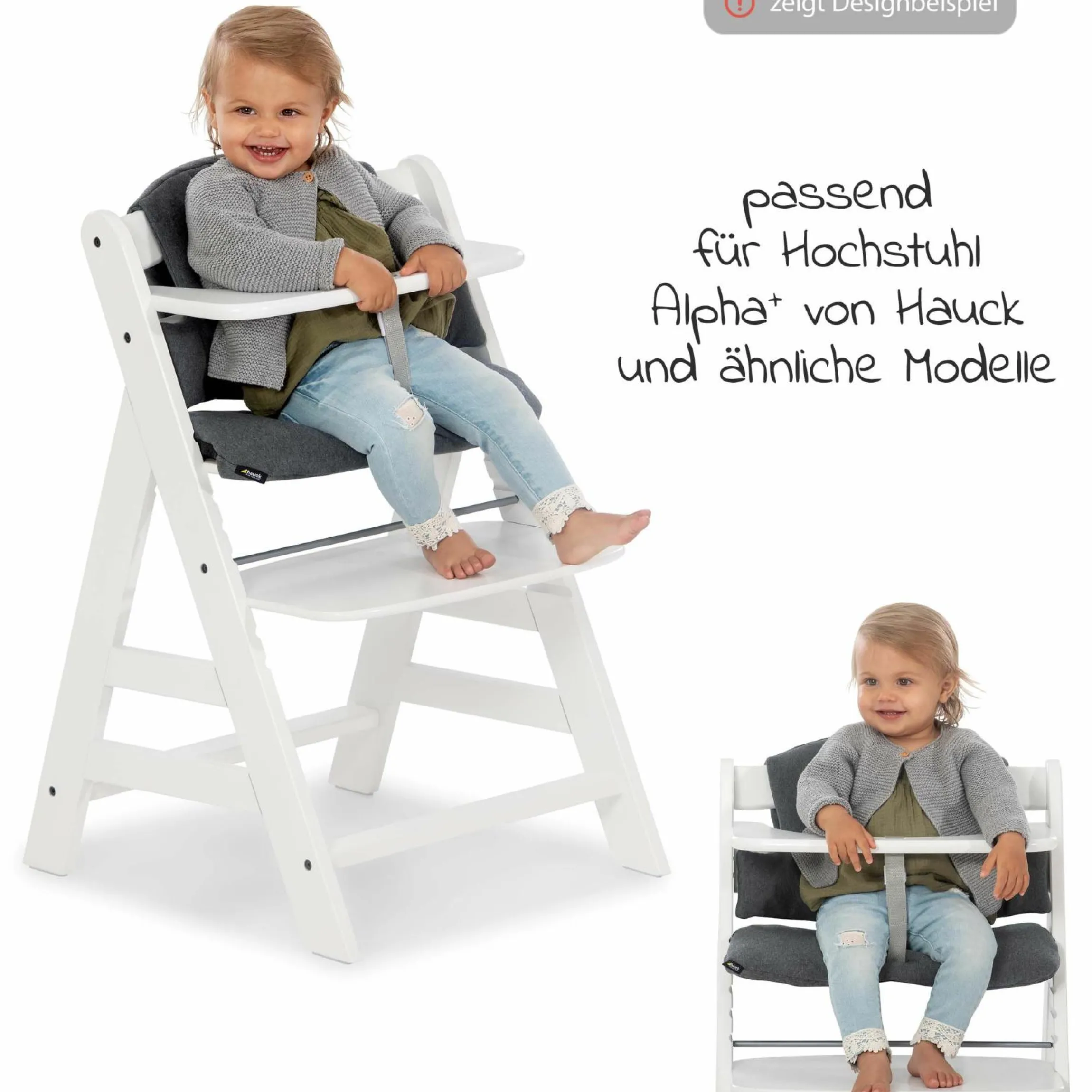 Hochstuhlauflage Deluxe - Select Line - Jersey Charcoal