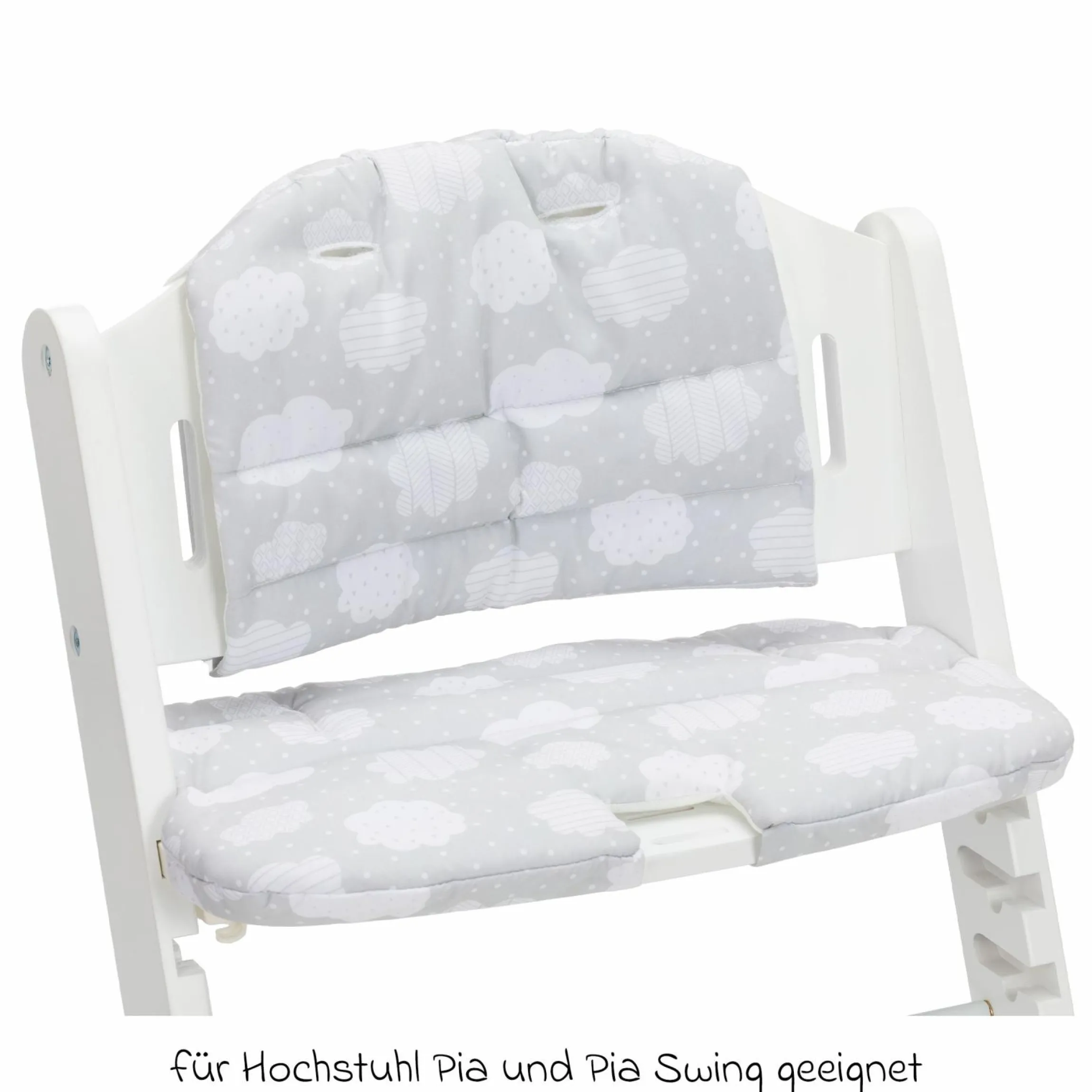 Hochstuhl-Bezug für Pia extraweich & waschbar - Wolke - Grau