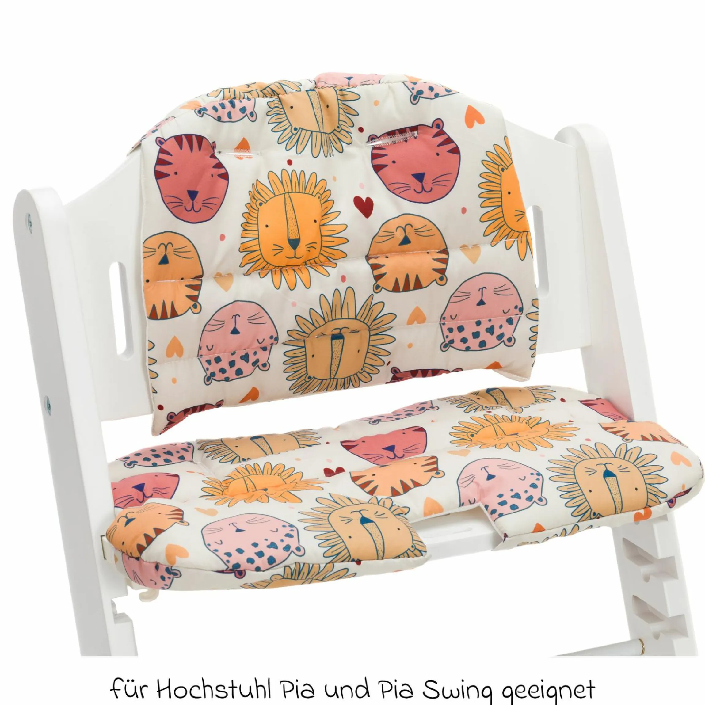 Hochstuhl-Bezug für Pia extraweich & waschbar - Löwe - Bunt