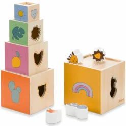 Holz Stapelturm mit Formen - Stack N Raise