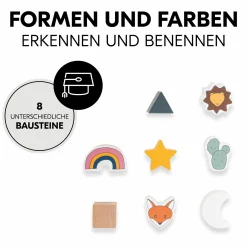 Holz Steck- und Motorik-Spiel - Haus mit Formen - Sort N Build