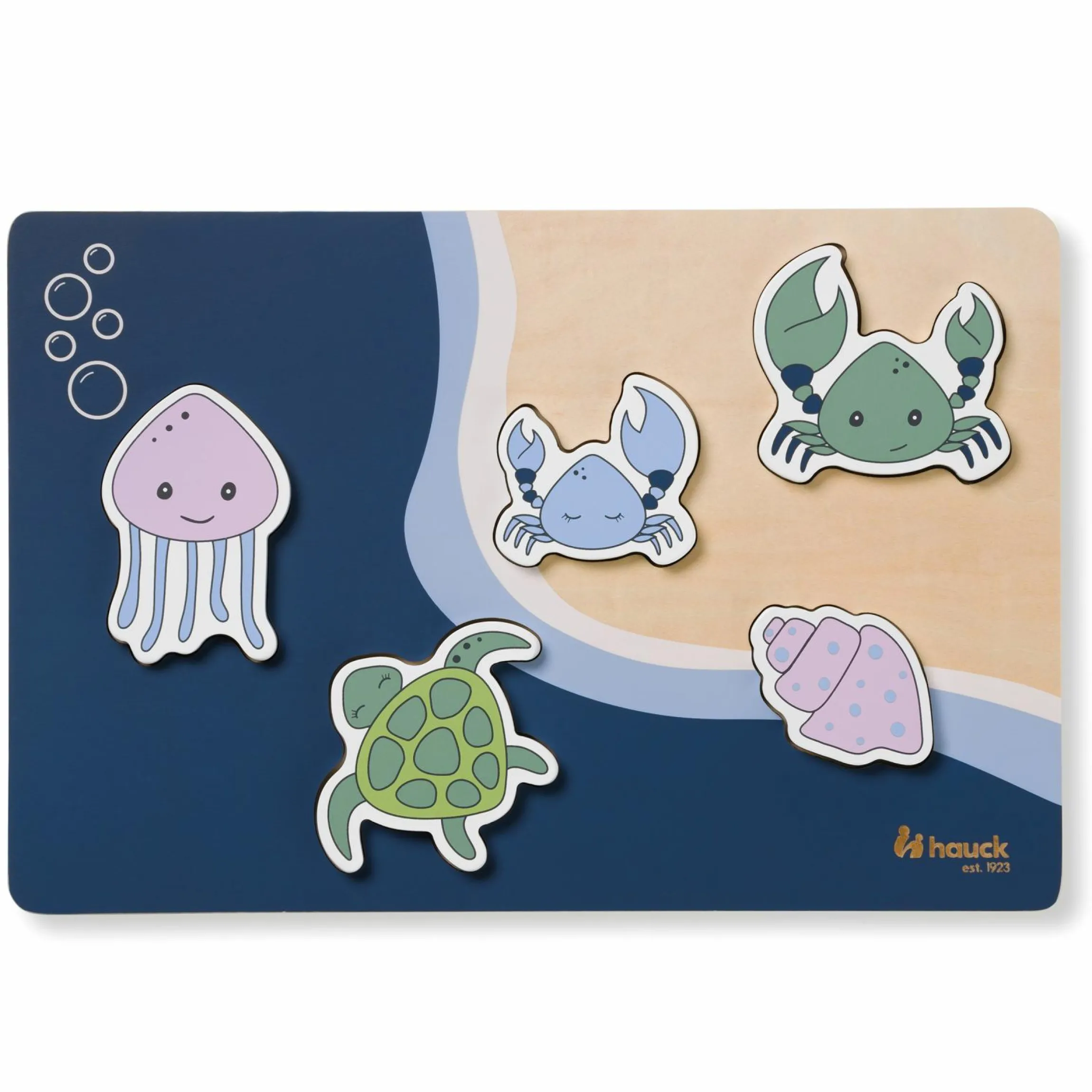 Holz Steckpuzzle für Baby (ab 1 Jahr) - Sea - Puzzle N Fit