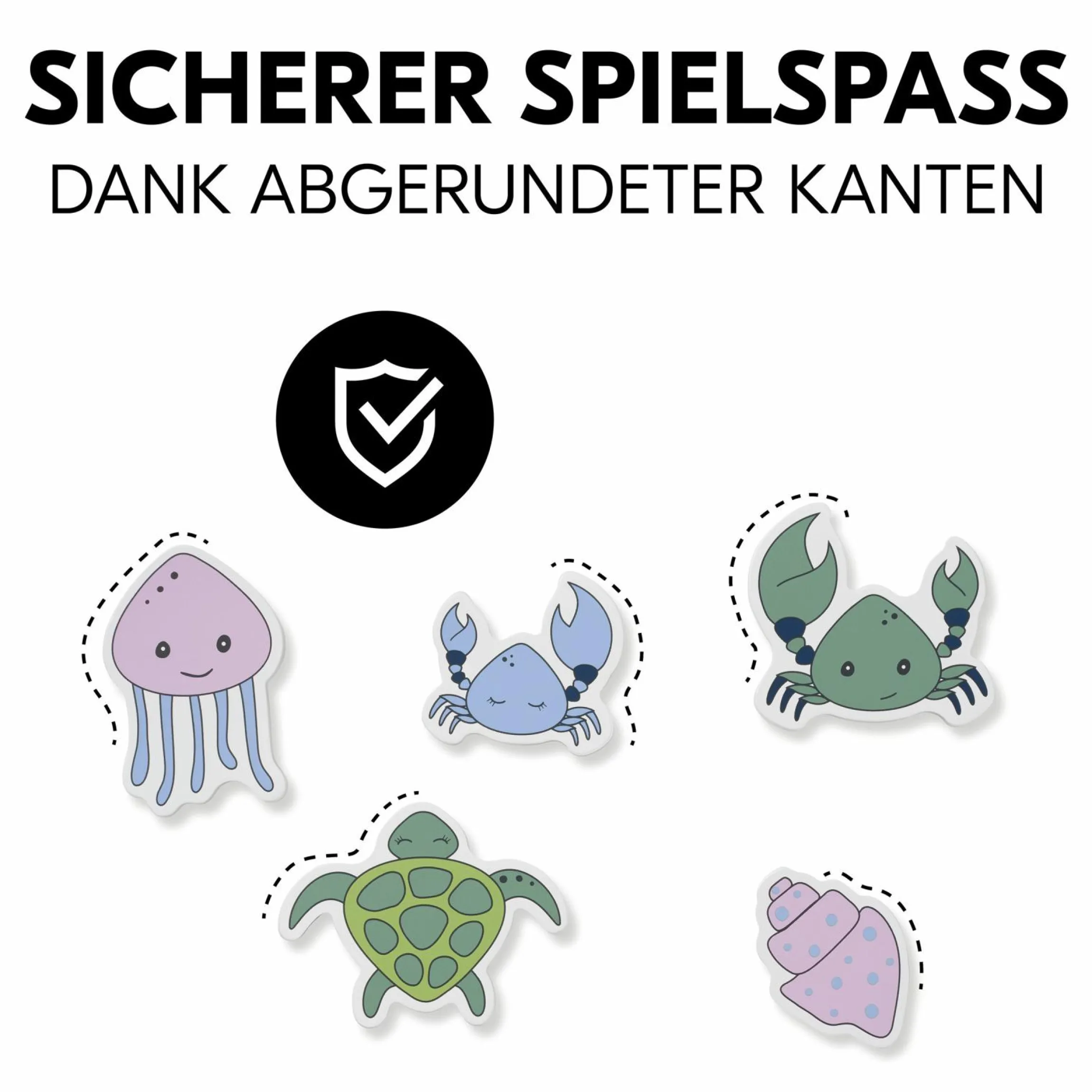 Holz Steckpuzzle für Baby (ab 1 Jahr) - Sea - Puzzle N Fit