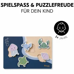 Holz Steckpuzzle für Baby (ab 1 Jahr) - Sea - Puzzle N Fit