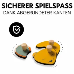 Holz Steckpuzzle für Baby (ab 1 Jahr) - Lion / Löwe - Puzzle N Sort