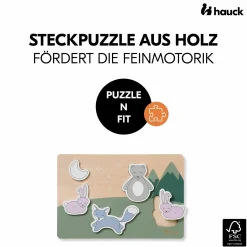 Holz Steckpuzzle für Baby (ab 1 Jahr) - Forest - Puzzle N Fit