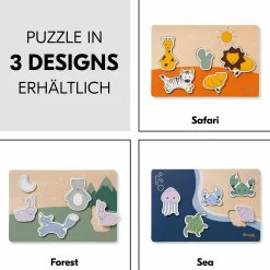 Holz Steckpuzzle für Baby (ab 1 Jahr) - Forest - Puzzle N Fit