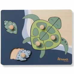 Holz Steckpuzzle für Baby (ab 1 Jahr) - Turtle / Schildkröte - Puzzle N Sort
