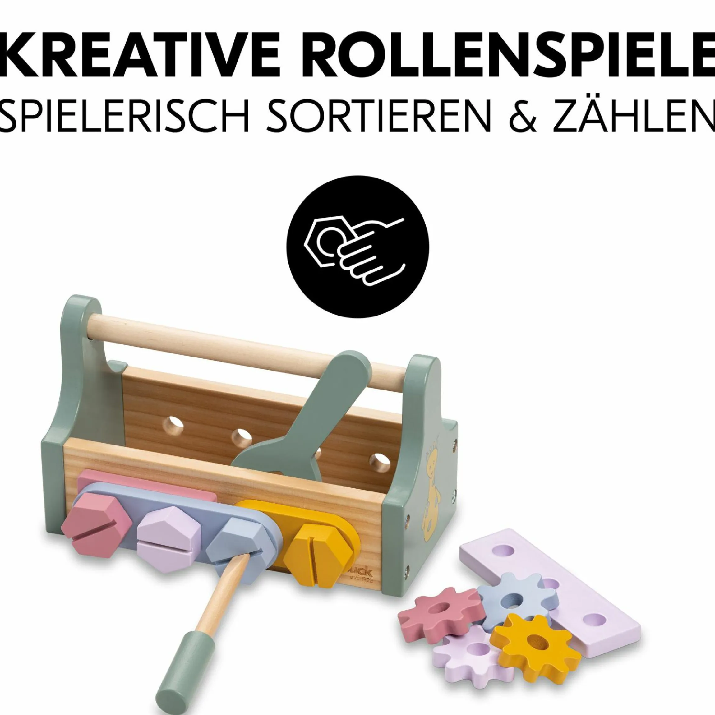 Holz Werkzeugkiste für Kleinkinder - Learn to Repair