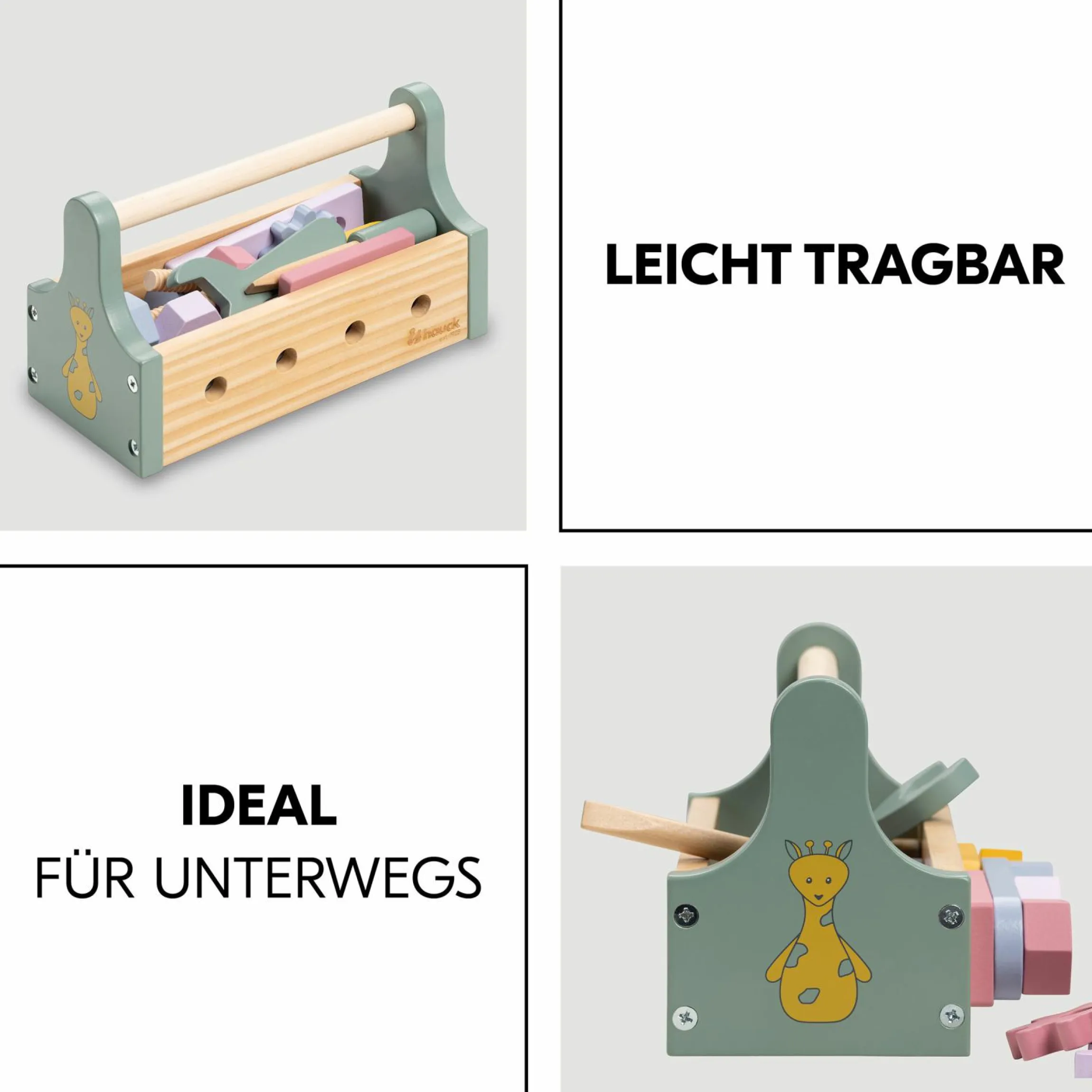 Holz Werkzeugkiste für Kleinkinder - Learn to Repair