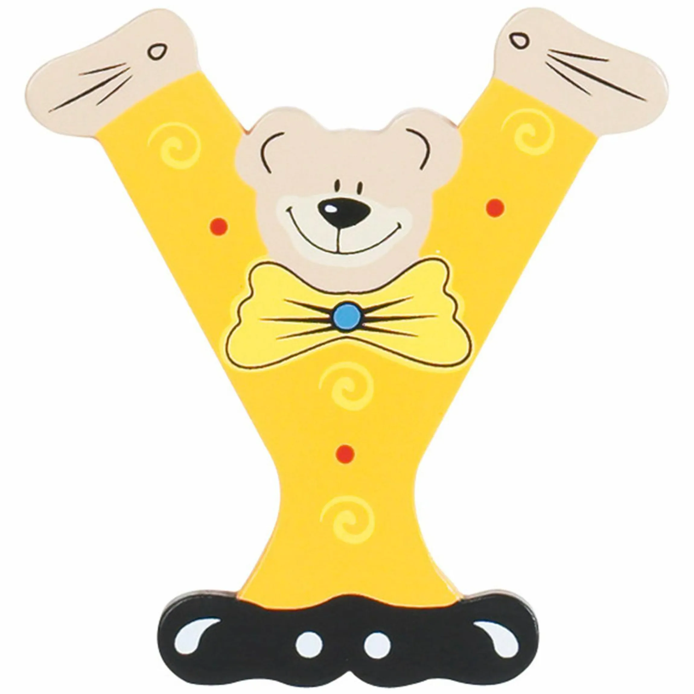 Holzbuchstabe Y - Bär