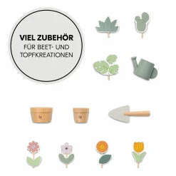 Holz-Lauflernwagen Learn to Walk - mit viel Zubehör für Gärtner-Rollenspiel - Plants