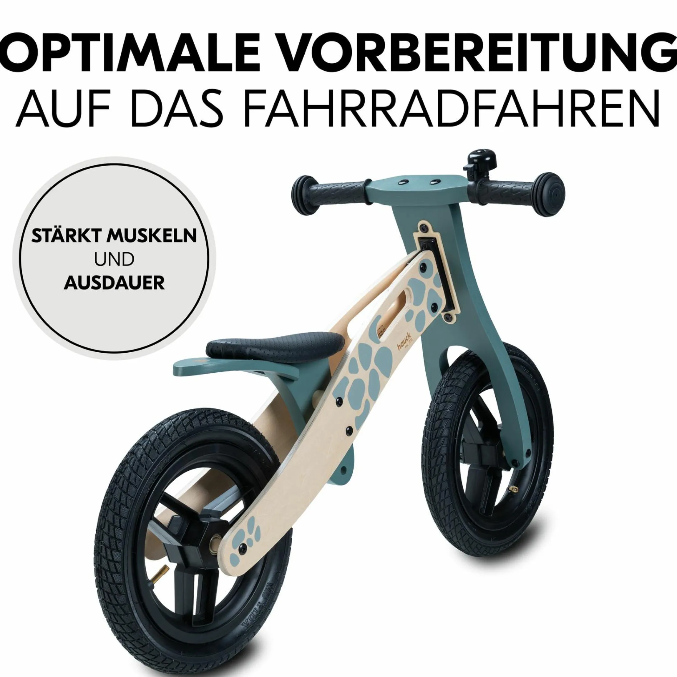 Holz-Laufrad Balance N Ride mit Lufträdern & verstellbarem Sitz (ab 18 Monate) - Turtle